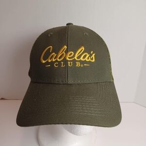 Cabela's Club Baseball Cap Mens Green OS Adjustable Curved Brim Embroidered Logo